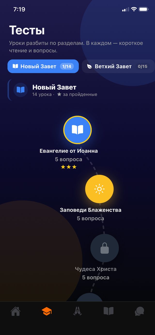 Тесты по Библии